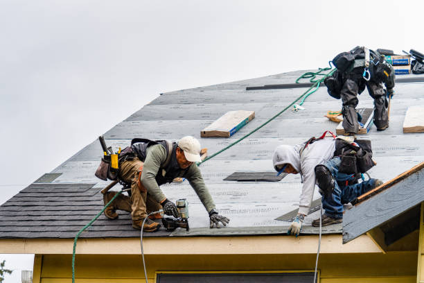 Professional Storm Damage Roof Repair technician working in Maine, WI